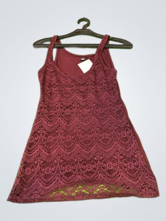Burgundy Lace Camisole Top