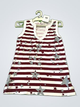 Unbranded Striped Star Print Tank Top