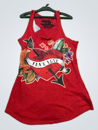 Red Graphic Tank Top