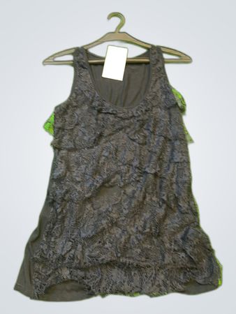 Orsy Black Ruffle Lace Blouse