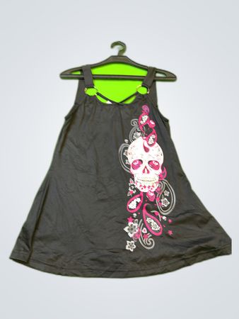 Unbranded Black Graphic Skull Mini Dress