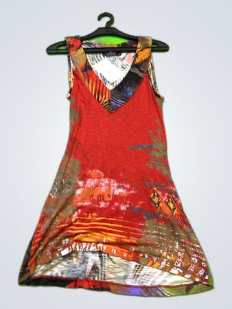 Passport Printed Sleeveless Mini Dress