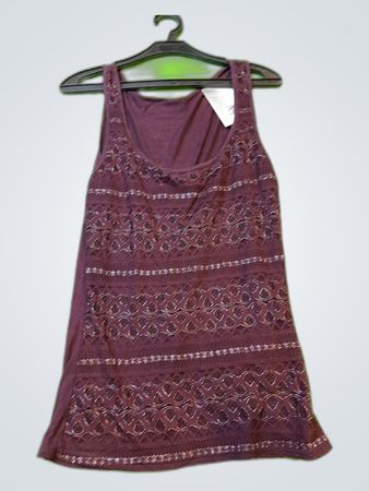 Zara Embroidered Sleeveless Tank Top