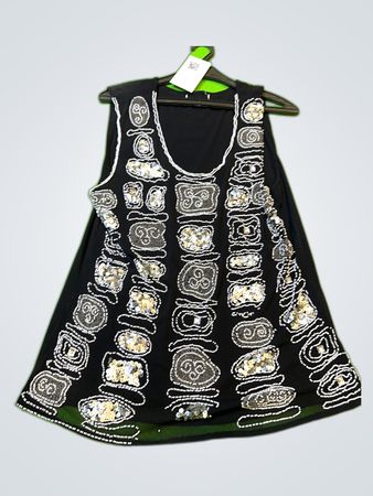 Zara Embellished Black Tank Top