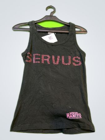 Manitu Black Servus Printed Tank Top