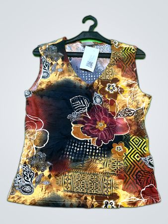 Biaggini Printed Sleeveless Blouse