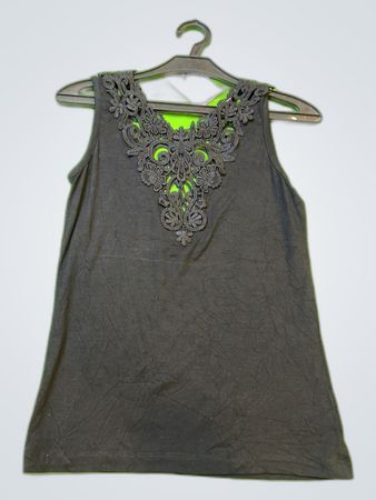 Black Lace Trim Camisole Top
