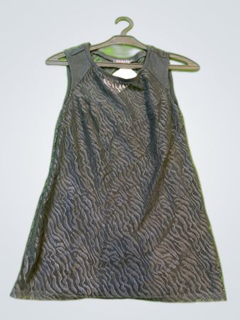 Morgan Black Mesh Sleeveless Tank Top
