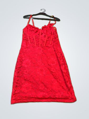 Red Lace Mini Dress
