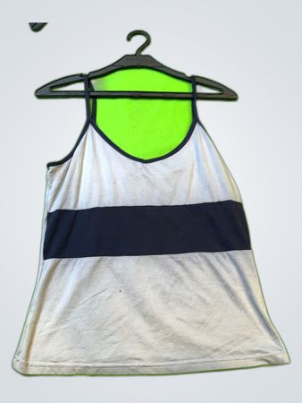 Women's Gray and Black Tank Top