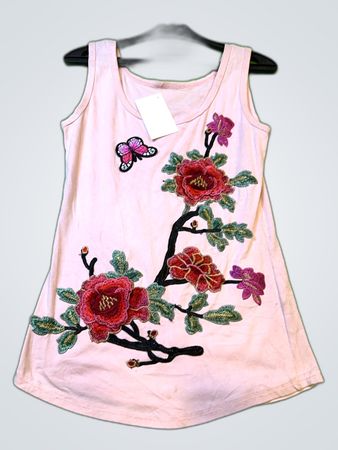Pink Floral Tank Top