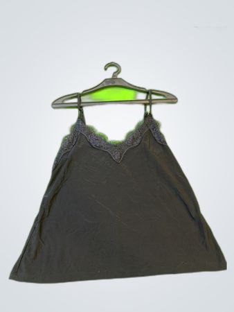 Black Lace-Trimmed Camisole