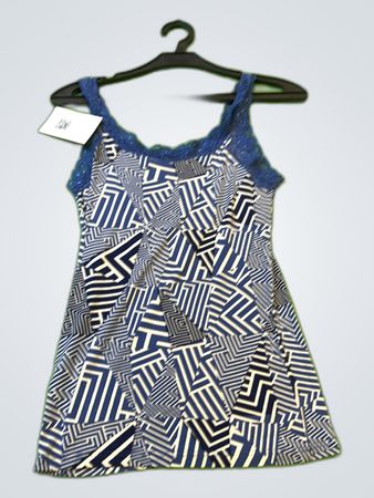 Unbranded Lace Trim Geometric Camisole Top