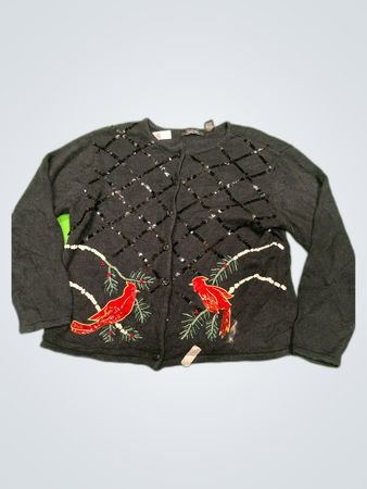 Crystal K Embroidered Sequin Cardigan