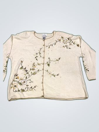 Floral Embroidered Cardigan