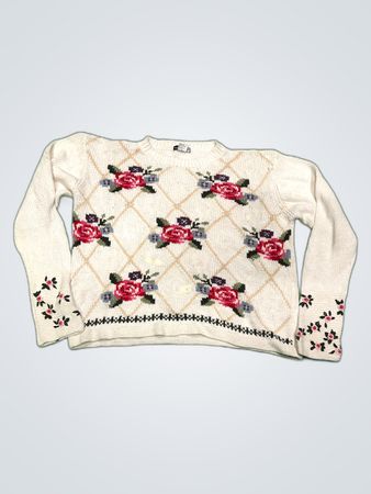 Kelly Scot Floral Knit Sweater