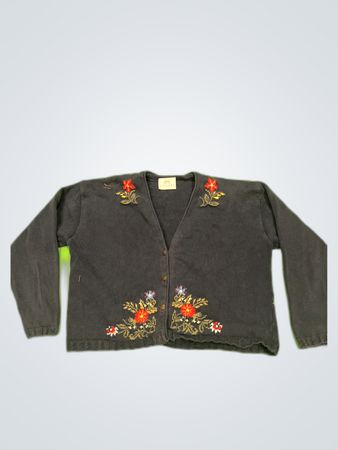 Concept Embroidered Knit Cardigan