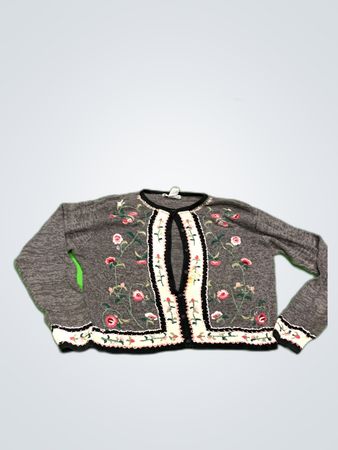 Dress Barn Embroidered Knit Cardigan