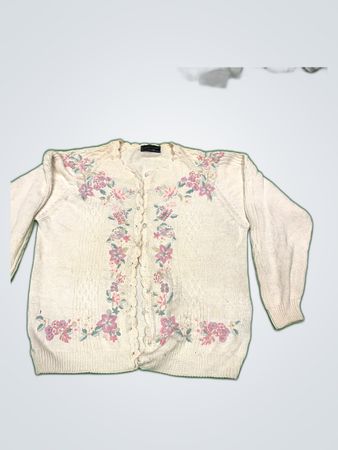 Avant Garde Floral Knit Cardigan