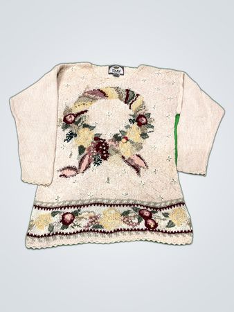 Tiara Floral Embroidered Knit Sweater