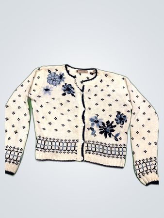 Marsh Landing Petites Knit Cardigan Sweater