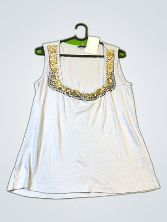 heine Women's White Tank Top