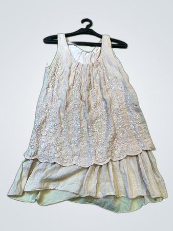 Sleeveless Embroidered Mini Dress
