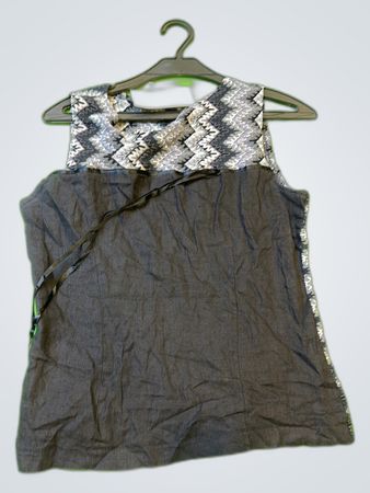 Black and White Patterned Tank Top