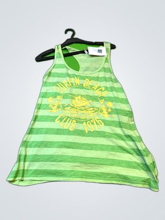 Green Striped Tank Top