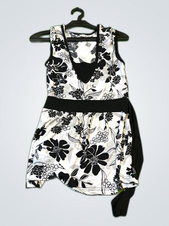 Black and White Floral Dress