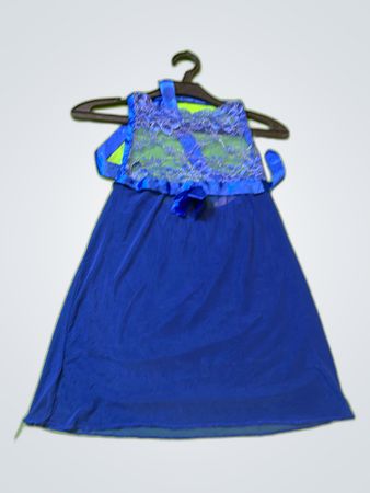 Blue Lace Slip Dress