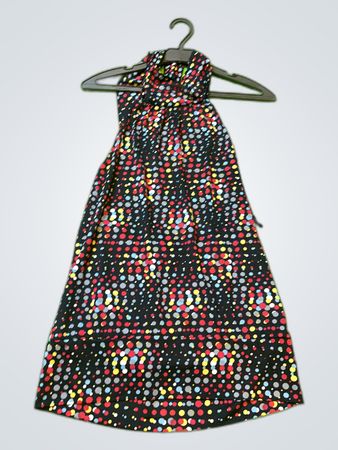 Dress with Multicolored Polka Dots