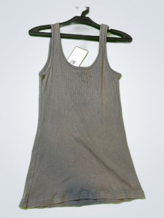 Fishbone Gray Sequined Tank Top