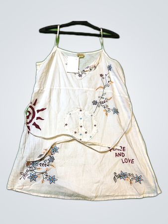 Maracuja Embroidered Peace and Love Mini Dress
