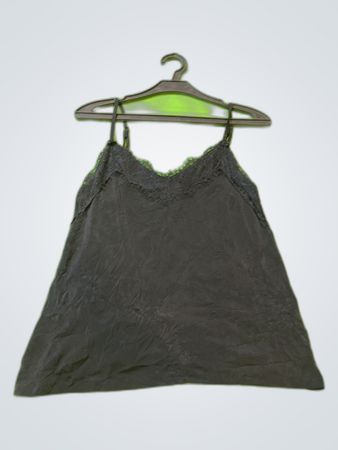 Black Lace Trim Camisole Top