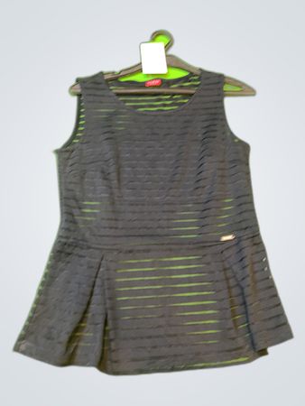 Guess Black Sheer Mesh Blouse