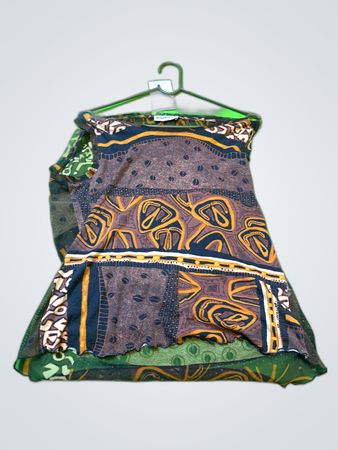 Public Printed Sleeveless Blouse