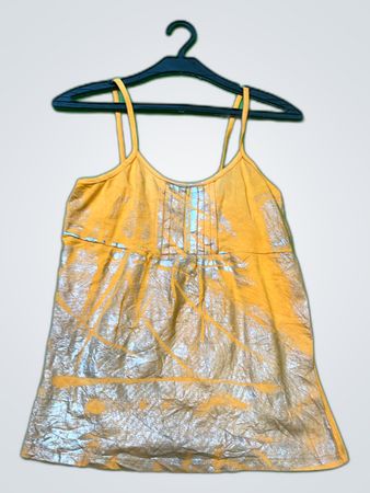 Yellow Metallic Cami Top