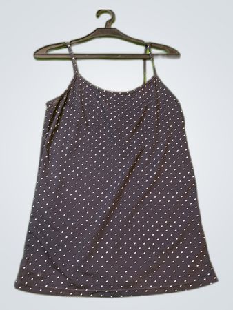 H&M Black Polka Dot Basic Tank Top