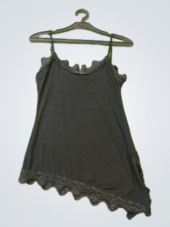 Black Lace-Trimmed Camisole