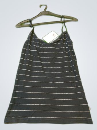 TOM TAILOR Black Striped Tank Top