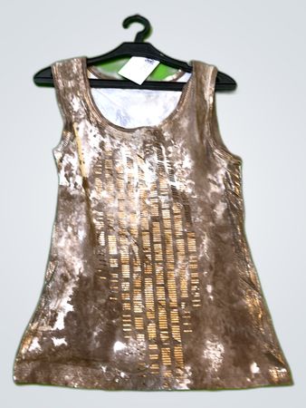 Beige Tie-Dye Tank Top