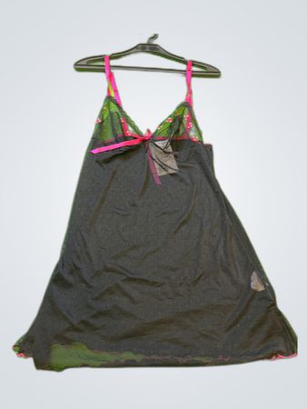Black Chemise with Pink Trim