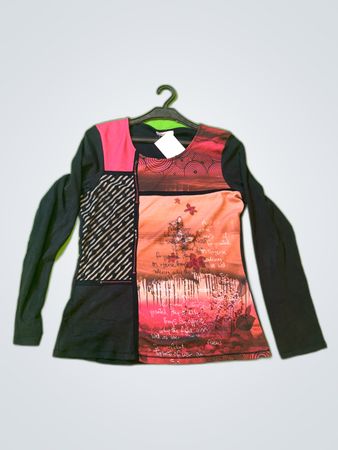 Kalisson Printed Patchwork Blouse