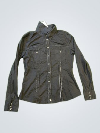 Diego Reiga Black Button-Up Shirt
