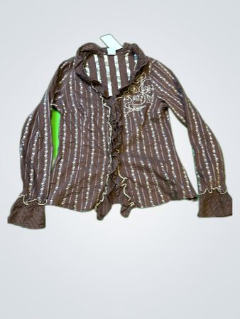 Brown Striped Blouse