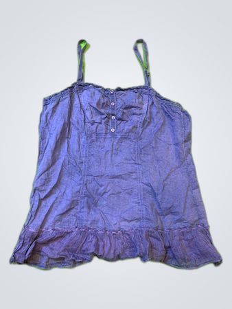 Sarah Luna Purple Ruffled Camisole Top