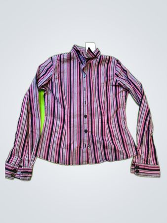 Pastillelle Striped Button-Up Shirt