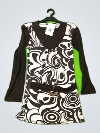 Black and White Patterned Dress