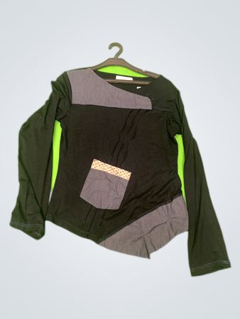Cache Cache Asymmetric Long Sleeve Blouse